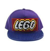 Casquette de baseball personnalisée pour adultes et enfants, motif dessin animé, en blocs de construction micro-particules, style puzzle, pour parents et enfants