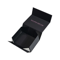 Fermeture magnétique en carton noire, Logo personnalisé fait à la main, emballage en carton, chaussures pour vêtements, coffrets cadeaux en papier, 10 pièces