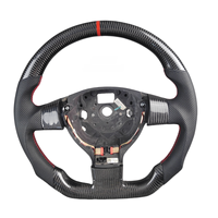 Volant de voiture en cuir perforé de haute qualité avec fibre de carbone, accessoires de voiture, volant pour Volkswagen B6 MK5 Golf 5 GTI R
