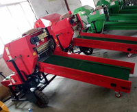 Presse à ensilage Machine d'emballage de presse à ensilage Mini machine coupe-ensilage Broyeur d'herbe avec presse à balles rondes