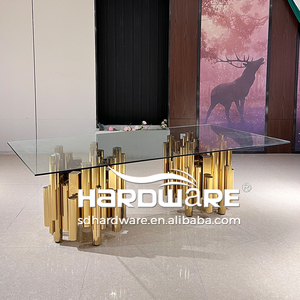 Centros de <span class=keywords><strong>mesa</strong></span> dorados de acero inoxidable Piezas de centro de café cuadradas <span class=keywords><strong>Mesa</strong></span> de comedor fina de boda moderna de <span class=keywords><strong>4</strong></span> plazas <span class=keywords><strong>y</strong></span> precios de <span class=keywords><strong>4</strong></span> <span class=keywords><strong>sillas</strong></span> - Product Image 3