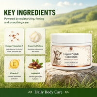 Baume au suif de cuivre et aux peptides avec huile de jojoba, acide hyaluronique, panthénol – Hydratant visage en marque blanche OEM