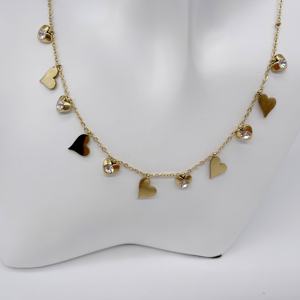 Grand ensemble De bijoux en or plaqué or, boucles d'oreilles en forme De cœur, collier De mariage - Product Image 2