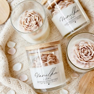 Bougie parfumée en cire de soja personnalisée DKB, décoration florale pour l'ambiance de la maison, chambre à coucher, salon - Product Image 4