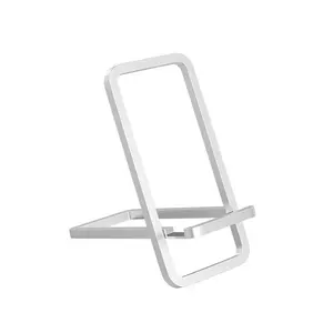 Wholesale New Design Aluminum Alloy Lazy Simple Thin Portable Stable Folding Gift Desktop Mobile Phone Holder Cellphone Stand
