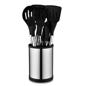Non-stick Silicone Cookware Kitchen <strong>Tools</strong> Utensils Set with Stainless Steel Handle with Spatulas Turners Spoon Pasta Fork - Product Image 2