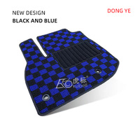 Tapis de sol à carreaux personnalisés pour voiture Renault Kwid