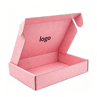Boîtes d'expédition en gros, boîtes à courrier roses, emballage personnalisé avec logo, boîtes en carton ondulé écologiques, boîtes cadeaux pliables en papier