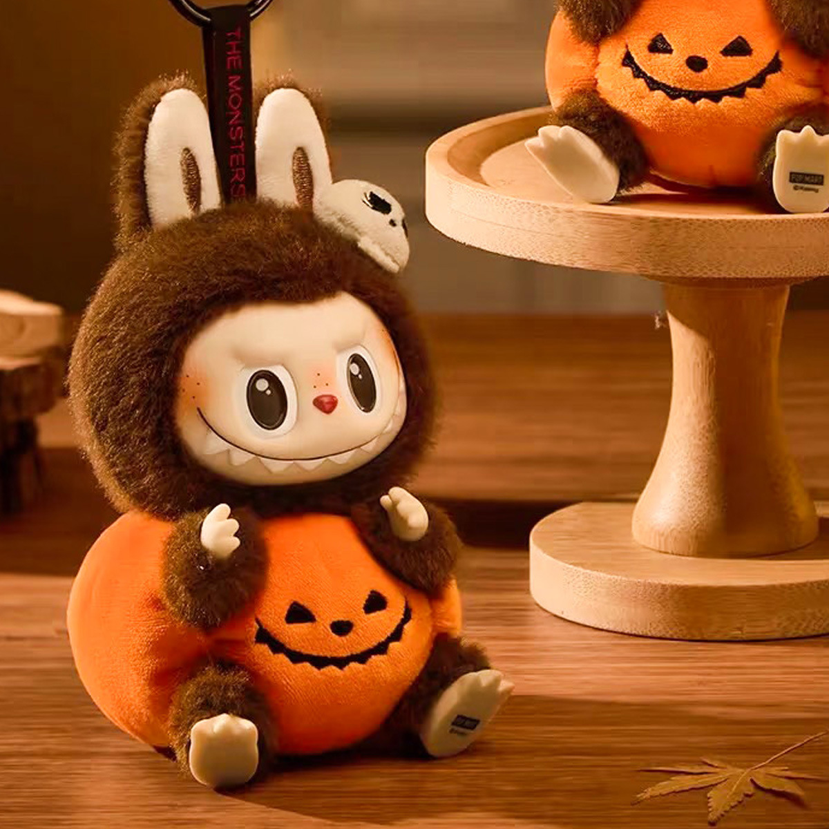 POP MART Halloween Keychain Labubu Pumpkin Monster PVC Plush