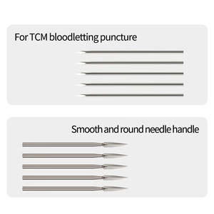 Aiguilles réutilisables non stériles en acier inoxydable à trois tranches, 10 pièces/sac, pour la ponction sanguine en TCM - Product Image 5