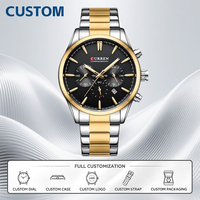 Maßgefertigte Uhr MOQ 50 Stück Curren 8446 Modische Edelstahl Business Sport Herren-Armbanduhr Top-Marke Wasserdicht Leuchtende Uhr