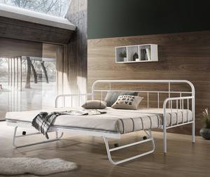 <span class=keywords><strong>Lit</strong></span> de jour moderne en métal blanc, taille simple, avec <span class=keywords><strong>lit</strong></span> <span class=keywords><strong>gigogne</strong></span> escamotable, cadre de canapé-<span class=keywords><strong>lit</strong></span> pour salon, hôtel, appartement ou ferme - Product Image 6