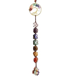 <span class=keywords><strong>Cristalli</strong></span> curativi naturali all'ingrosso con sette chakra per pendente appeso auto - Product Image 3