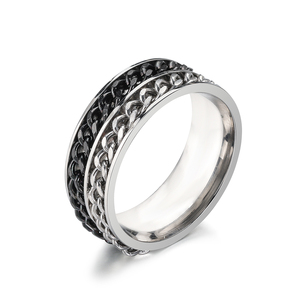 Craft Wolf Phụ Kiện Thời Trang Nam Vòng Xoay Dây Xích Đôi Trang Sức Bằng Thép Không Gỉ - Product Image 4