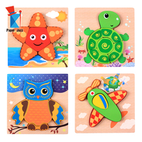 Collection de puzzles en bois 3D multicolores - Cadeau écologique pour enfants