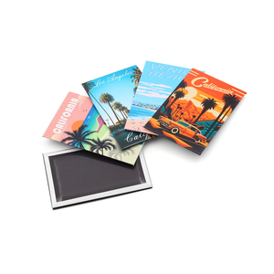 Imán de nevera de hojalata de recuerdo de foto de paisaje personalizado de <span class=keywords><strong>Barcelona</strong></span> de Ciudad Europea de recuerdo de forma cuadrada promocional - Product Image 4