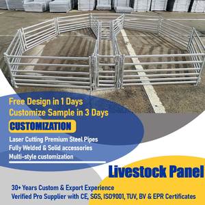 แผงรั้วสำหรับฟาร์มปศุสัตว์ Corral,แผงรั้วบ้านทำจากโลหะกัลวาไนซ์ - Product Image 3