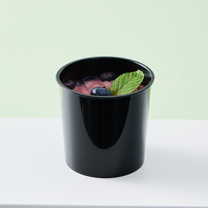 MingYu Jetable Mini Party Snacks <span class=keywords><strong>Apéritif</strong></span> Tasses Petites Tasses À Mousse À Dessert En Plastique Noir pour Restaurant et Mariage - Product Image 1