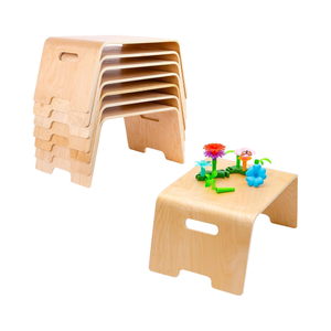 Bentwood zemin <span class=keywords><strong>Lap</strong></span> masası çocuklar için taşınabilir dayanıklı doğal huş ahşap ödev tarzı için sağlam eğitim etkinlik masası - Product Image 4