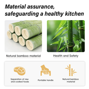 Nhà máy nóng bán 2pcs Thiết lập cá nhân hữu cơ tre đang chặt thớt cắt Board 2 loại kích cỡ của tre gỗ cắt ban - Product Image 2