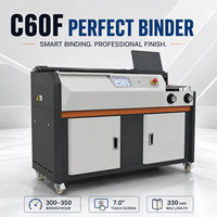 Encuadernadora de Libros con Servomotor C60F de 330 mm, Máquina de Encuadernación Perfecta para Manuales, Catálogos, Informes y Libros de Tapa Blanda