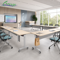 Meubles de bureau pliables modernes Tables de formation modulaires en métal pour le bureau à domicile ou l'école d'étude Meubles de formation des étudiants