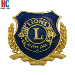 Spilla in metallo smaltato placcato oro moderno personalizzata, produzione da 20 anni, con emblema LEO CLUB Lions Club per regali artigianali - Product Image 4