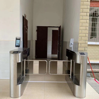 Portillon rapide de parc d'attractions avec reconnaissance faciale, carte RFID/IC, code QR, capacité 50 personnes/min, fonction anti-pincement, en acier inoxydable