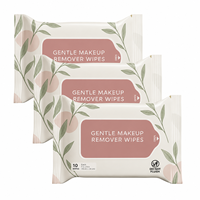 Lingettes démaquillantes micellaires sans alcool avec logo personnalisé, démaquillant doux pour peaux sensibles
