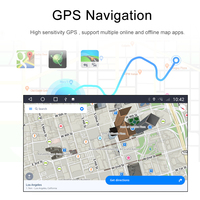 Autoradio Android 10 pouces avec CarPlay filaire et sans fil, navigation GPS, écran tactile, double écran interactif, compatible Sonata