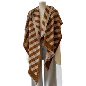 Bufanda de imitación de cachemira al por mayor, nueva moda, estampada a cuadros, estilo coreano, versátil, gruesa, cálida, calentador de cuello, chal de otoño-invierno - Product Image 5