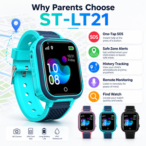 Teléfono para Niños con 4G <span class=keywords><strong>LTE</strong></span>, Resistente al Agua IP67, Carga Magnética, Correa de Silicona, Reloj Localizador para Venta Minorista y Marca Privada - Product Image 5