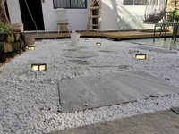 Lámpara de Poste para Jardín Estilo Nórdico, Lámpara de Pilar Moderna para Exteriores, Lámpara de Pared para Patio Exterior, Resistente al Agua IP65