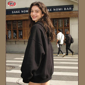 Sweat à capuche unisexe 350G style américain, doublé <span class=keywords><strong>polaire</strong></span>, épais, tendance <span class=keywords><strong>nationale</strong></span>, coupe oversize, couleur unie - Product Image 2