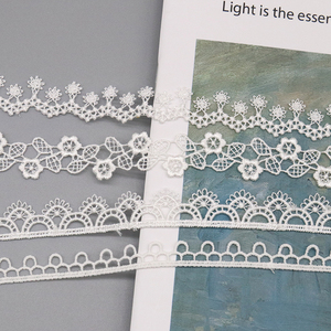 New Arrival Chất lượng cao nước hòa tan ren tùy chỉnh 100% polyester mỏng may TRIM cho hàng may mặc - Product Image 5