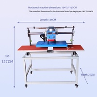 Machine de transfert textile industrielle avec plateau supérieur coulissant et gorge en U pour une impression de vêtements efficace