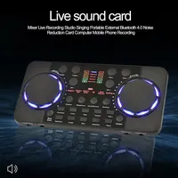 Carte son V300 Pro Live Streaming 10 effets sonores 4.0 Mixeur d'interface audio pour DJ Music Studio Recording Karaoké