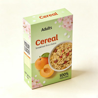 Boîte d'emballage de céréales en gros de haute qualité, gaufrée, avec impression personnalisée en encre de soja de qualité alimentaire