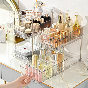 Organisateur de <span class=keywords><strong>rangement</strong></span> de maquillage transparent à 2 niveaux pour la salle de bain - Product Image 6