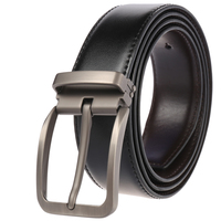 Ceinture en cuir de vache pour homme, boucle à ardillon, style décontracté rétro, jean, LY35-4021-1