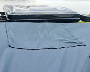 Lều mái hiên ngoài trời cắm trại tự đứng 270 độ cho xe hơi, xe 4x4, địa hình, có đèn LED và vách ngăn bên - Product Image 4