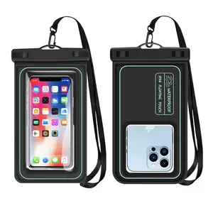 IPX8 Floating Sponge Waterproof Dry Bag Custom Beach Swimming PVC Cell Waterproof Phone Pouch With Lanyard