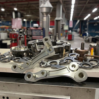 Kaliper belakang sepeda motor Aluminium CNC penjepit batang gagang Aluminium krom penutup atas Riser tahan lama kabel logam EDM/Broaching