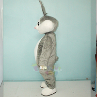 Costume de mascotte de lapin en peluche pour adulte, costume de lapin de dessin animé pour fête, Pâques et promotion