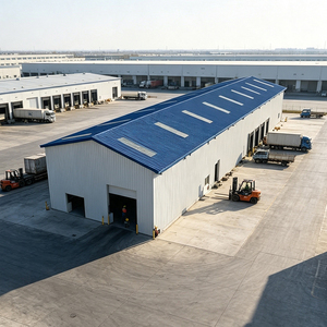 Pre Engineered Wide Span Modular Steel Frame Logistics Park Depot Heavy Duty <b>Metal</b> Cargo Storage Facility - Product Image 1