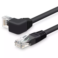 Câble réseau Ethernet LAN RJ45 Cat5 Cat5e Cat6 Cat7 Cat8 à angle droit 90 degrés UTP FTP blindé en sac OPP