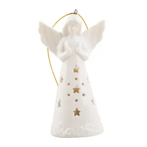 陶瓷圣灯祈祷天使小雕像