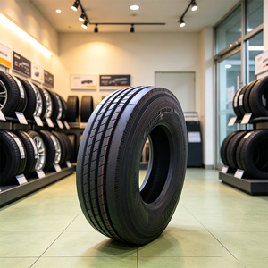 ยางรถบรรทุกเรเดียลลายสี่เส้นคุณภาพสูง ขนาด 295/80R22.5 ใหม่ ได้รับการรับรอง DOT ผลิตในจีน - Product Image 1