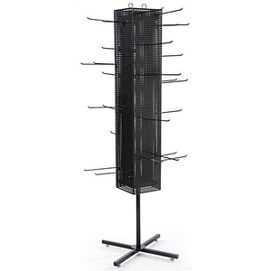 Retailer Shop Eco-Friendly 360 Degree <strong>Turntable</strong> Spinner Metal 3-Sided Peg Board <strong>Display</strong> Shelf Floor Rack <strong>Stand</strong> - Product Image 4