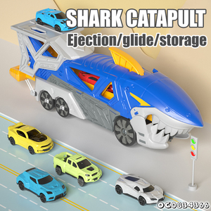 Juguetes <span class=keywords><strong>de</strong></span> Interior para niños, nuevo diseño, pistas deslizantes, catapulta, modelo <span class=keywords><strong>de</strong></span> coche <span class=keywords><strong>de</strong></span> tiburón, artículos <span class=keywords><strong>de</strong></span> juego para niños <span class=keywords><strong>con</strong></span> Mini coches, venta al por mayor - Product Image 3
